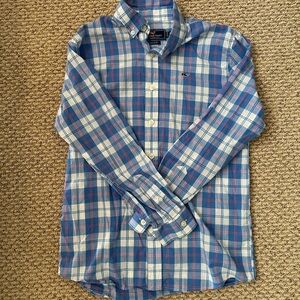 Vineyard Vines Blue and Pink Button Down Shirt